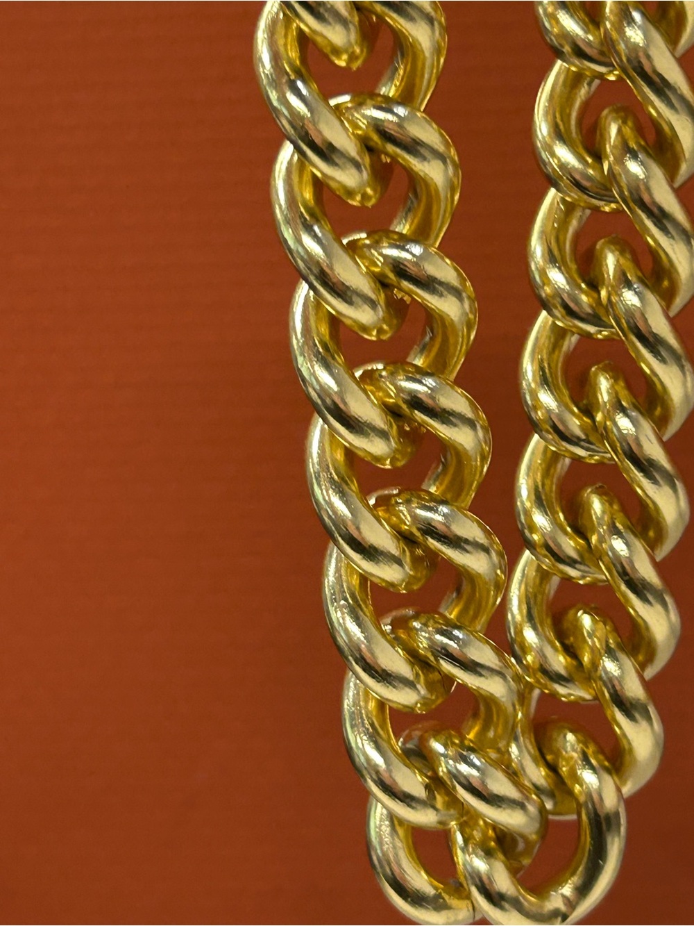 Gold Chunky Curb Chain Necklace - Bold Women's Jewelry - Picture 8 of 8